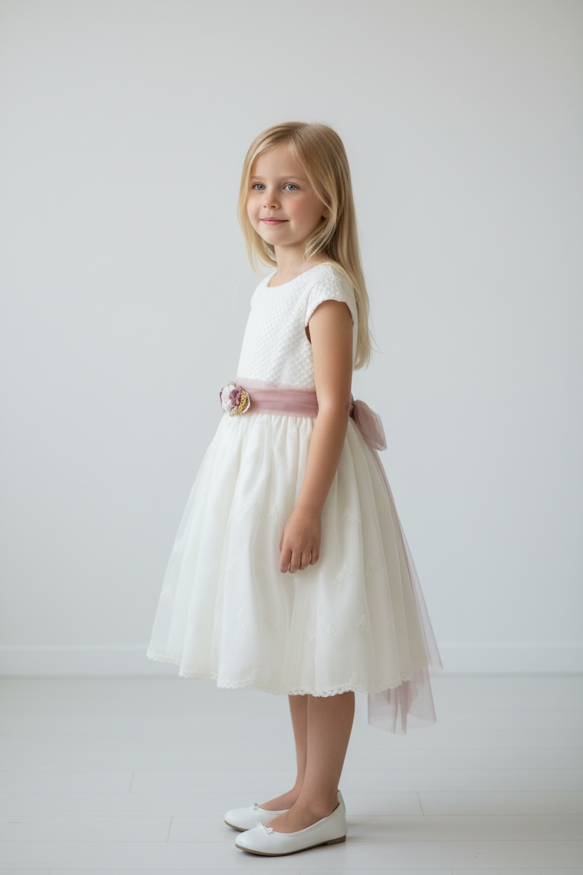 Blush Tulle Princess Dress for Girls