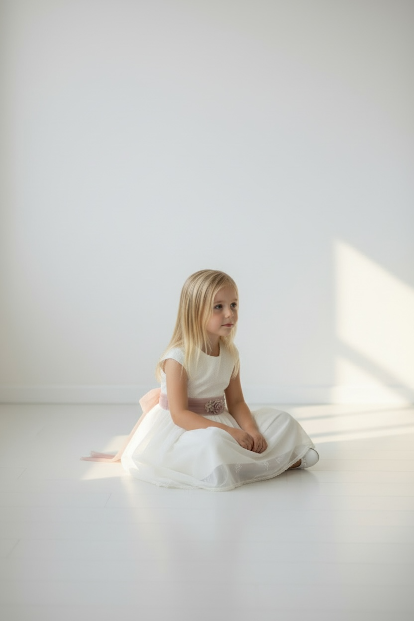 Blush Tulle Princess Dress for Girls