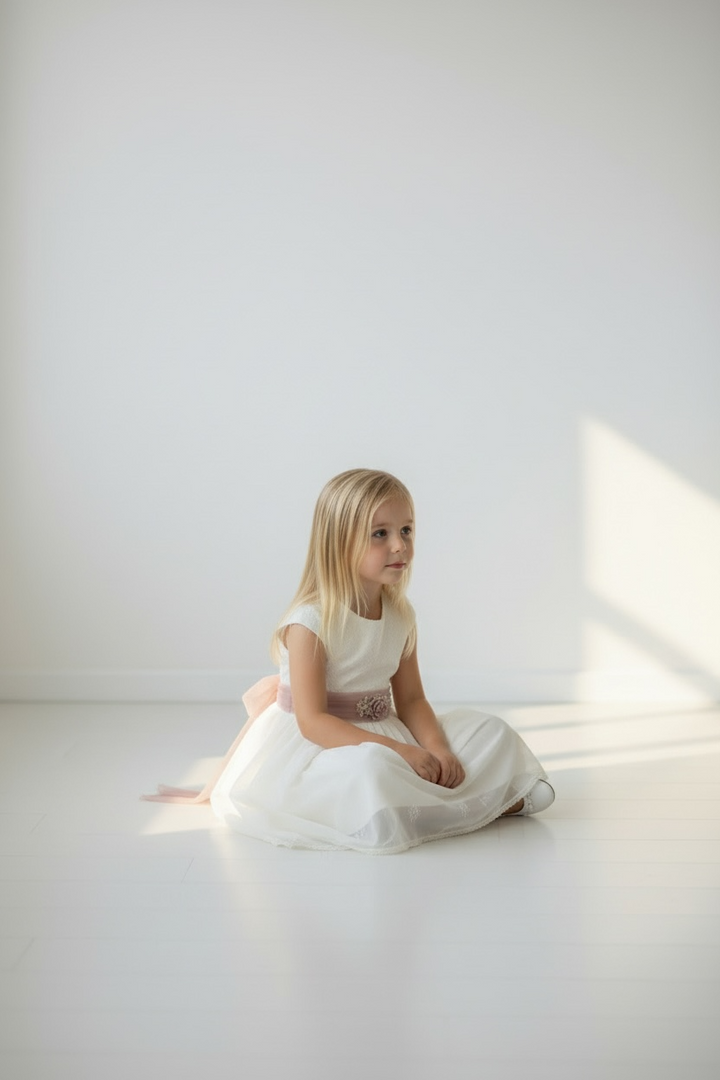 Blush Tulle Princess Dress for Girls