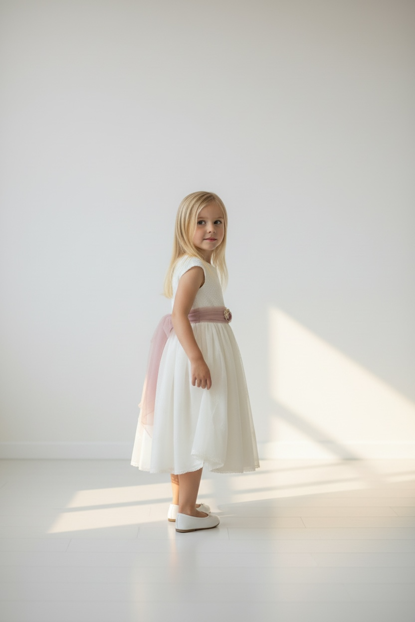 Blush Tulle Princess Dress for Girls